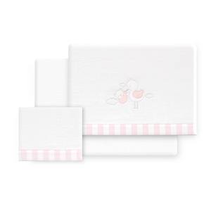 Juego de 3 Piezas de Ropa de Cama de Felpa de Coral para Cochecito Modelo Cigea-Oso, Tejido con Patrón de Personajes, Hecho de Tela de Felpa Polar - Product Image 1