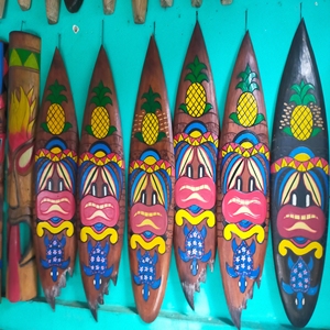 Bali Decorative Sign Board Polished Wood Craft Box Tray Jar Round <strong>Pattern</strong> Home Gift Decorative Wooden Sign From <strong>Pine</strong> Wood - Product Image 5