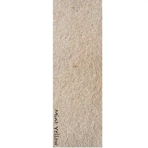 प्राकृतिक 2MM पतली लचीला टकसाल पीले रंग की रेत पत्थर शबाना दीवार पैनल दीवार Cladding के लिए लिबास चादर आउटडोर सजावट