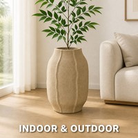 Grand pot à fleurs en ciment, rond, minimaliste, moderne, pour l'intérieur et l'extérieur, décoration de jardin, décoration de la maison