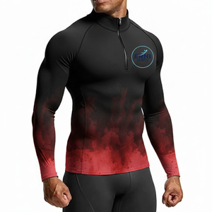 Camiseta Deportiva de Compresión para Hombre, Tejido 3D, Manga Larga, Ajustada, para Gimnasio, Fitness, Running, Entrenamiento, Secado Rápido - Product Image 1