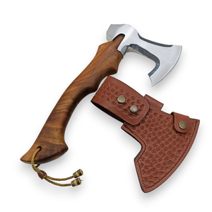 Nordic Forge Hand Forged High Carbon Steel <b>Axe</b> Custom OEM Industrial Grade Bearded Head Hatchet for Woodworking and Camping - Product Image 3