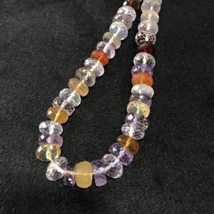 Perles Rondelles Multicolores Facettées 100% Naturelles Certifiées IGI Grade AA 6-8mm, Pierres Précieuses Vivaaz Multicolores Multifeu pour Bijoux - Product Image 4