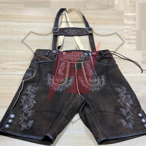 Pantalones Cortos de Lederhosen de Lona Estilo Urbano para Hombre, Personalizados OEM, con Protección Antiarrugas y Cortavientos, Estilo Bávaro - Product Image 3