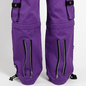 Pantalones Góticos Morados de Algodón para Hombre, Pantalones Góticos de Moda Convertibles para Hombre 2026 - Product Image 5