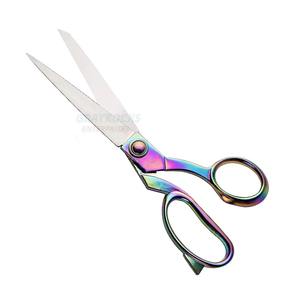 Ciseaux de coupe de tissu en acier inoxydable ciseaux de tailleur forgés robustes avec ciseaux de broderie à poignée en plastique noir - Product Image 6