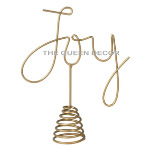 Meilleure vente Home Decor Christmas Tree Topper blanc Sublimation Gold Iron Wire Snowflake Gem Tree Topper Christmas Decoration - Product Image 1