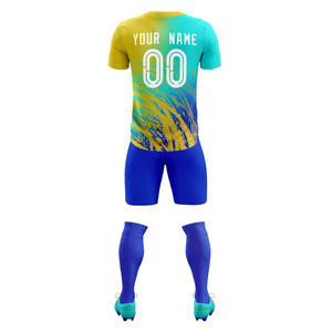 Uniformes de fútbol de Club personalizados Kit de ropa de fútbol Logotipo de impresión Equipo Diseños personalizados Uniforme de fútbol de calidad de Tailandia liso - Product Image 3