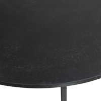 Table basse en métal moderne finition noire mate pour salon chambre à coucher meubles de salle à manger