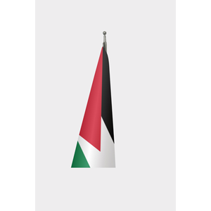 Custom Jordanian Indoor <b>Flag</b> with Digital Printing Aluminum <b>Pole</b> Pennant Style - Product Image 3