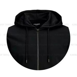 เสื้อฮู้ดผ้าฟลีซสำหรับผู้ชายผ้าคอตตอนน้ำหนักมากมีซิปแบบสวมหัวพิมพ์ลายหัวใจโครเมี่ยมสีพื้นสำหรับฤดูหนาวงานตามสั่ง - Product Image 2