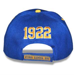 Gorra SGR-Azul real | Sombrero acrílico Sigma Gamma Rho 100% | Logotipo del equipo bordado en la parte delantera y trasera | Visera impresa | Sombreros de la hermandad - Product Image 2