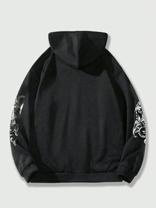 เสื้อฮู้ดซิปสำหรับผู้ชาย พิมพ์ลายตามสั่ง ผ้าฟลีซคอตตอน 100% ระบายอากาศได้ดี แห้งเร็ว ให้ความสบายในฤดูหนาว - Product Image 2