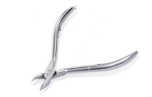 OMI-Pince à cuticules professionnelle en acier inoxydable finition chromée, kit d'outils de manucure et pédicure, design brillant, CL-203 - Product Image 6