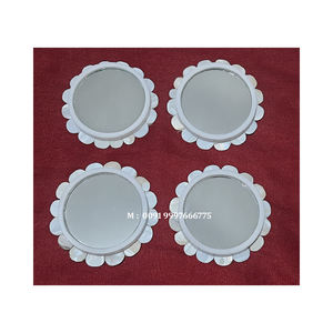 Nuevo Espejo Redondo de Nácar Hecho a Mano por Proveedor Indio con Superficie Lisa y Brillante, Ideal para Regalos Empresariales - Product Image 2