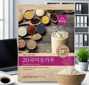 Ngay lập tức 20 hạt Multigrain Bột Hàn Quốc misugaru pha trộn chất xơ cao Vegan bữa ăn hữu cơ protein phong phú uống Túi người lớn 1kg - Product Image 1