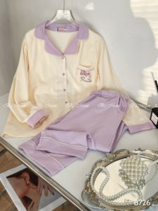 ชุดลำลองของผู้หญิงผ้าฝ้ายเนื้อนุ่มระบายอากาศได้ดีพิมพ์ลายผ้า B726ราคาดีชุดนอนซับเหงื่อ
