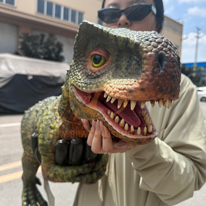 Disfraz <span class=keywords><strong>de</strong></span> marioneta <span class=keywords><strong>de</strong></span> mano <span class=keywords><strong>de</strong></span> dinosaurio controlado a mano humano Animatronic realista para Parque <span class=keywords><strong>de</strong></span> Atracciones centro comercial parque <span class=keywords><strong>de</strong></span> aventuras interior - Product Image 4