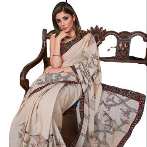 Saree en soie modale lourde pour adultes - Product Image 1