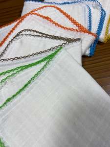 25x25cm White <b>Muslin</b> 100% Cotton Handkerchiefs | Reusable Soft Gauze <b>Cloth</b> for Baby, <b>Face</b> & Daily Use - Product Image 6