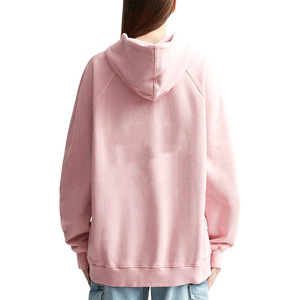 เสื้อสเวตเตอร์สวมหัวแบบมีซิปสำหรับผู้หญิงเสื้อมีฮู้ดลำลองสีพื้นโลโก้แบบกำหนดเอง - Product Image 3