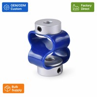 Accouplement à mâchoires à double diaphragme en acier et aluminium, flexible, à couple élevé, pour pompe, moteur et entraînement de précision