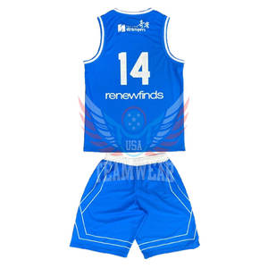 Haute qualité hommes personnalisé réversible jeunesse basket-ball ensemble brodé Jersey maille jeunesse basket-ball uniforme ensemble - Product Image 4
