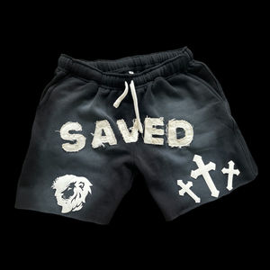 Summer Sun Dyed Faded Sweat Shorts Active Wear Blank Cotton Jogger Vintage Distressed Acid Washed Shorts for Men Breathable - Product Image 6