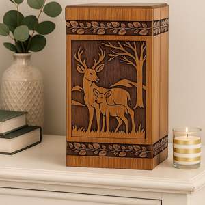 Urne funéraire en bois haut de gamme pour humain |   Polissage lisse |   Prix d'usine - Product Image 1