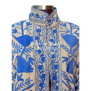 Chaqueta de Otoño Invierno Más Popular para Mujer, Hecha a Mano, de Terciopelo Acolchado, Bordado Suzani, Transpirable, Talla Única - Product Image 4