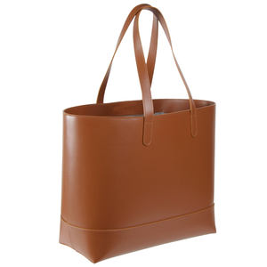 Sac à main unisexe de luxe en cuir de vachette, fermeture éclair personnalisée, design à panneaux, deux poignées, doublure en cuir véritable, grande taille, tendance - Product Image 6