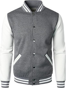 Chaqueta de béisbol informal, abrigo con letras, mangas de algodón y cuero, nueva ropa de moda, producto de la mejor calidad - Product Image 2