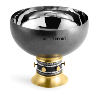 Bol de service alimentaire antique en forme de fleur en aluminium de la plus grande qualité Métal Couleur noire Design Bol de nourriture et de fruits au prix le plus bas - Product Image 6