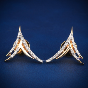 ต่างหูเม็ดเดี่ยวเพชรโมอิสทรงกลมสวยงาม925สีเงินสเตอร์ลิงพร้อมความชัดเจนระดับ VVS เพื่อประกายที่หรูหรา - Product Image 1