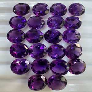 พลอยอะมีทิสต์ธรรมชาติทรงรีขนาด 9x11 มม. คุณภาพสูง เจียระไนเหลี่ยมเพชร ได้รับการรับรองจาก GIA สำหรับทำเครื่องประดับ - Product Image 1