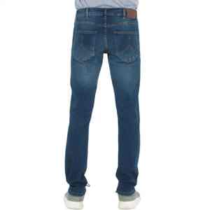 Jean en toile classique pour homme de qualité supérieure, quatre poches, confortable, léger, coupe droite, 100% coton, style décontracté moyen, confortable - Product Image 3