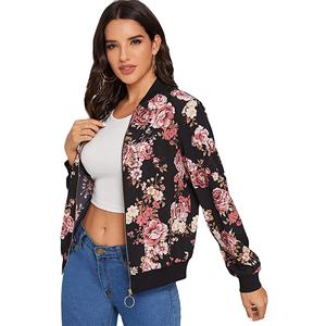 Nouvel arrivage de vestes bombardiers à la mode imprimés de fleurs vestes Slim Fit vêtements d'extérieur chauds vestes bombardier régulières - Product Image 2