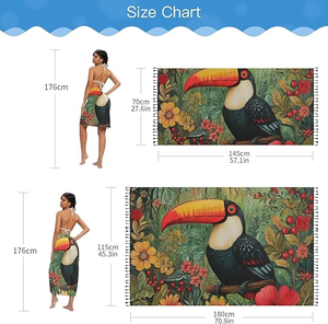 Sarong élégant en polyester, multi-usages, pour les tenues décontractées et de villégiature - Product Image 5