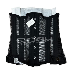 Corset gothique noir en maille de coton avec armatures en acier pour femme, idéal pour les soirées, sculptant le corps – Commande en gros OEM/ODM - Product Image 5