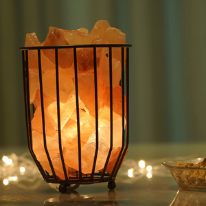 Cesta de hierro forjado del Himalaya personalizada, novedad de 2024, lámpara de sal, cuenco decorativo, artesanía Natural de hierro forjado grueso - Product Image 3