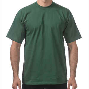 Camiseta de hombre de color sólido liso hecha en fábrica, camiseta de gran tamaño de peso pesado de algodón 100% con cuello redondo para hombre - Product Image 4