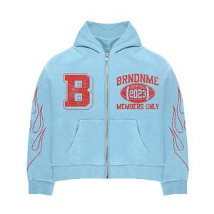 Survêtements d'hiver unisexe à imprimé bleu ciel personnalisé Soft Shell 100% coton grande taille respirant-Vente en gros - Product Image 5