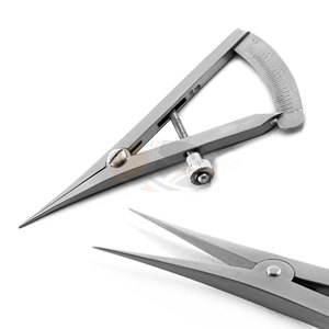 Calibrador Castroviejo 0-20mm Punta recta Manual de micromedición de acero inoxidable alemán Alta calidad Certificado CE Dental - Product Image 1