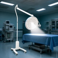 Mobile LED-OP-Leuchte 160000 Lux 80 LEDs Trolley Schattenfreie Operationslampe 3000-6700K für Krankenhaus, Klinik und Tierarztpraxis