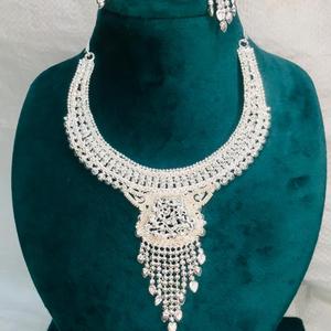 Collar de piedra roja ojo para mujer, joyería de moda para GOODLUCK, estándar europeo, 925 micras, con plataforma de plata para mahndi sangeet - Product Image 3