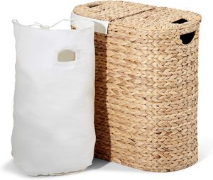 ODM OEM Eco-Friendly <b>Rattan</b> Laundry <b>Basket</b> Best Price Stainless Steel <b>Storage</b> <b>Baskets</b> Different Sizes for Clothing <b>Storage</b> - Product Image 2