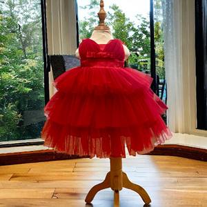 ชุดเดรสเจ้าหญิงมีโบว์ประดับเลื่อมขนาดใหญ่สำหรับเด็กผู้หญิงชุดเดรสปาร์ตี้สำหรับเด็ก - Product Image 2