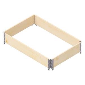 Kit de jardin potager en bois dur nordique PEFC avec coins en acier galvanisé (120x80x19.5cm) Eco-UPYARD Naturel 0017 Pots de fleurs et jardinières - Product Image 1