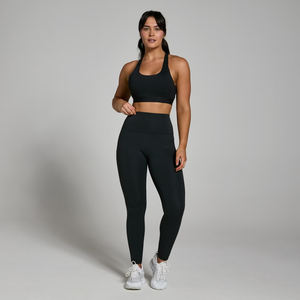 Nueva llegada de las mujeres sin costuras gimnasio entrenamiento Yoga pantalones al por mayor precio ropa deportiva Fitness Leggings pantalones cortos longitud sólida - Product Image 4