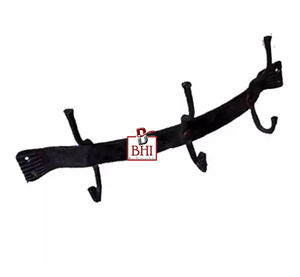 Forgé à la main, VINTAGE, vieille casserole de cuisine, casserole, crochet d'ustensiles, RAIL, cintres de vêtements en fer forgé à la main - Product Image 2